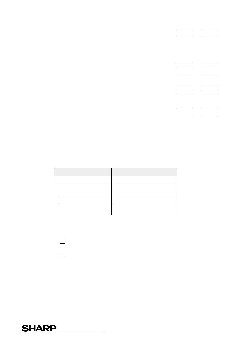 Service call check, Specifications | Sharp R-770B User Manual | Page 76 / 76