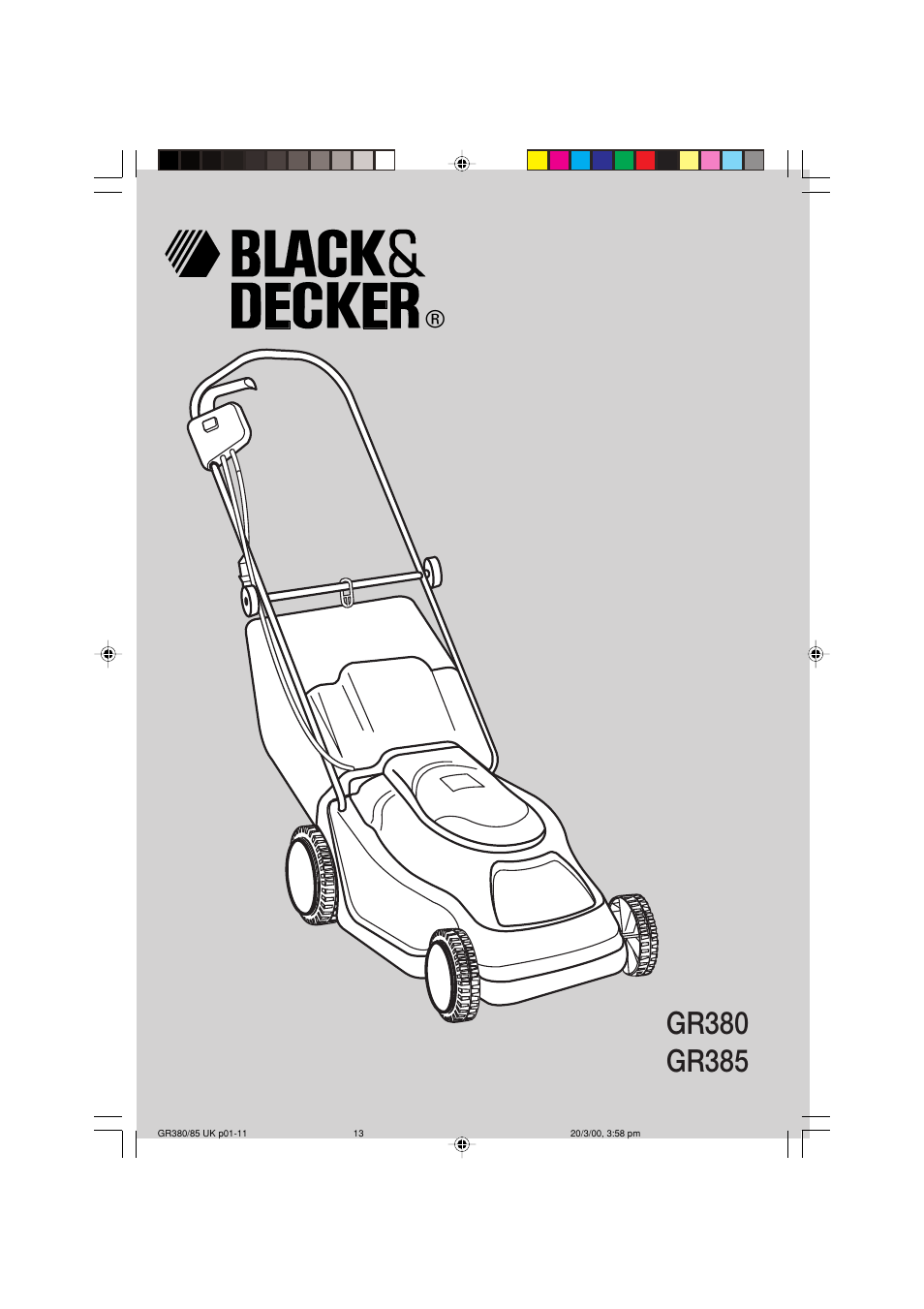 Black & Decker GR385 User Manual | Page 13 / 15