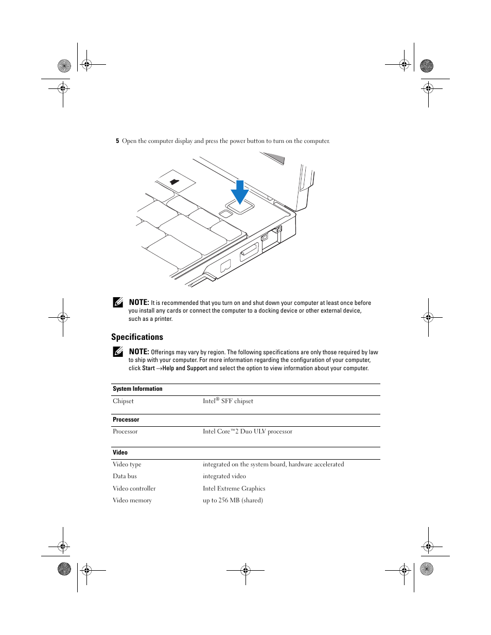Specifications | Dell Latitude E4200 (Late 2008) User Manual | Page 4 / 8