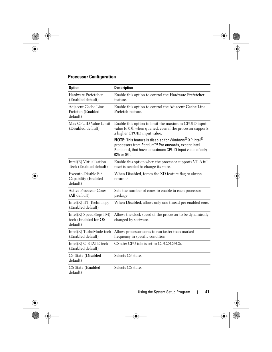 Processor configuration | Dell PowerEdge C2100 User Manual | Page 45 / 144