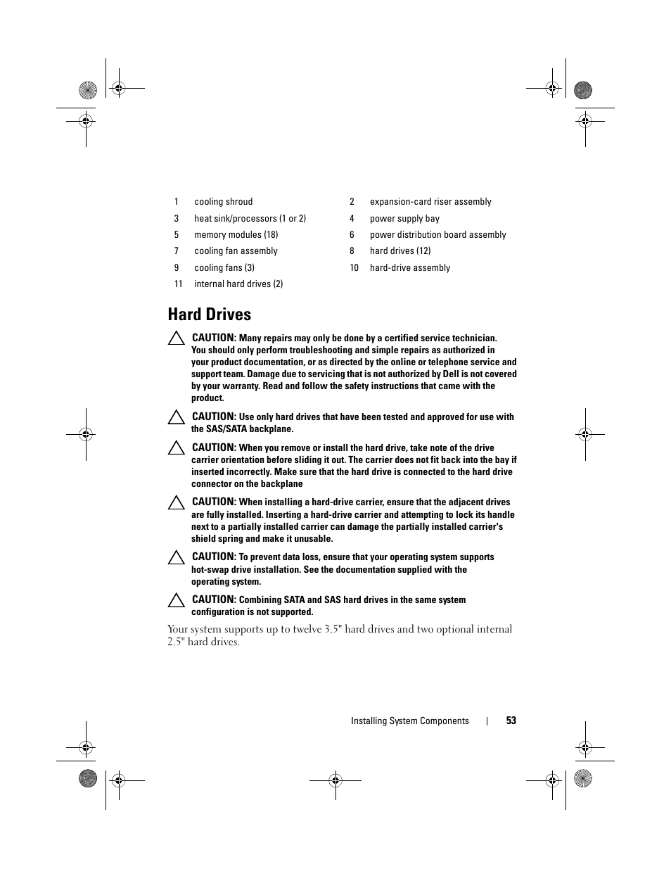 Hard drives | Dell PowerEdge C2100 User Manual | Page 57 / 144