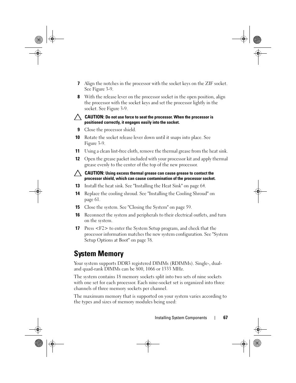 System memory | Dell PowerEdge C2100 User Manual | Page 71 / 144