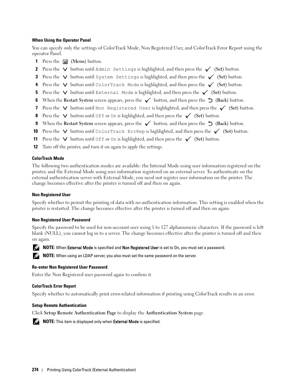 Dell C3760n Color Laser Printer User Manual | Page 276 / 412