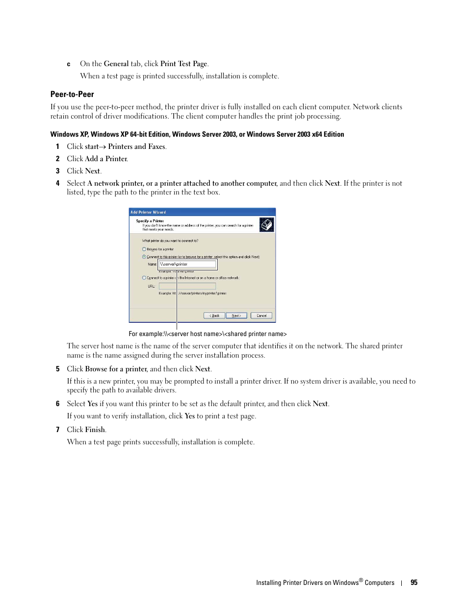 Peer-to-peer | Dell C3760n Color Laser Printer User Manual | Page 97 / 412