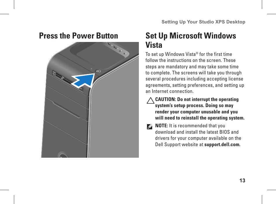 Dell Studio XPS 435 MT (Late 2008) User Manual | Page 15 / 70