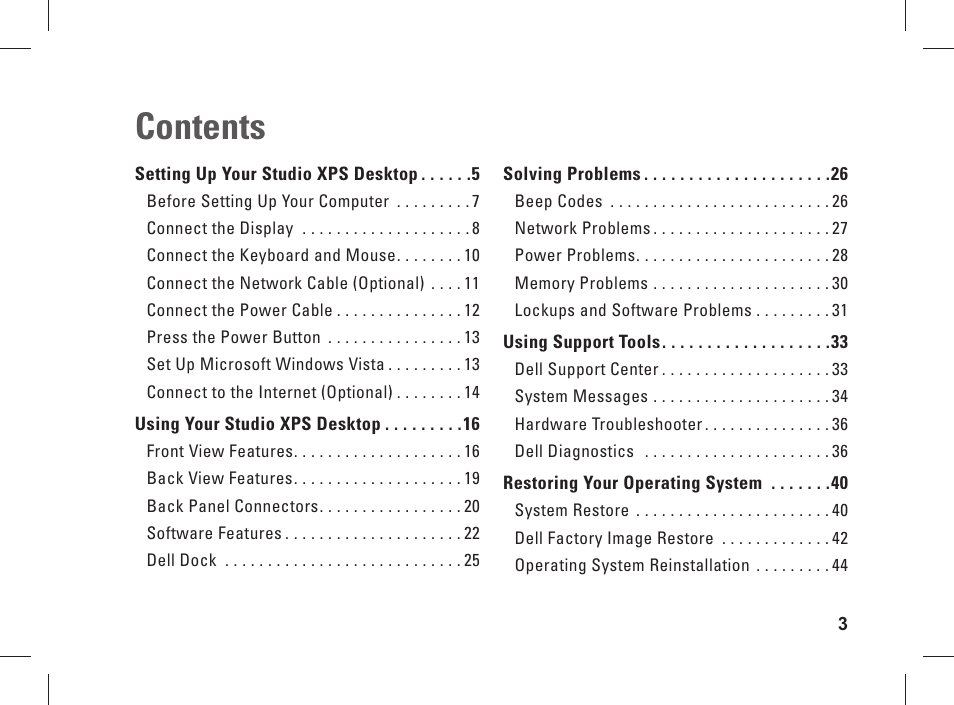 Dell Studio XPS 435 MT (Late 2008) User Manual | Page 5 / 70