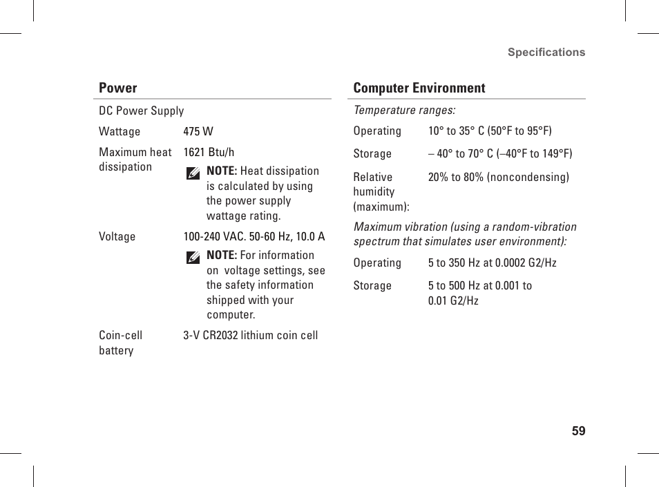 Dell Studio XPS 435 MT (Late 2008) User Manual | Page 61 / 70