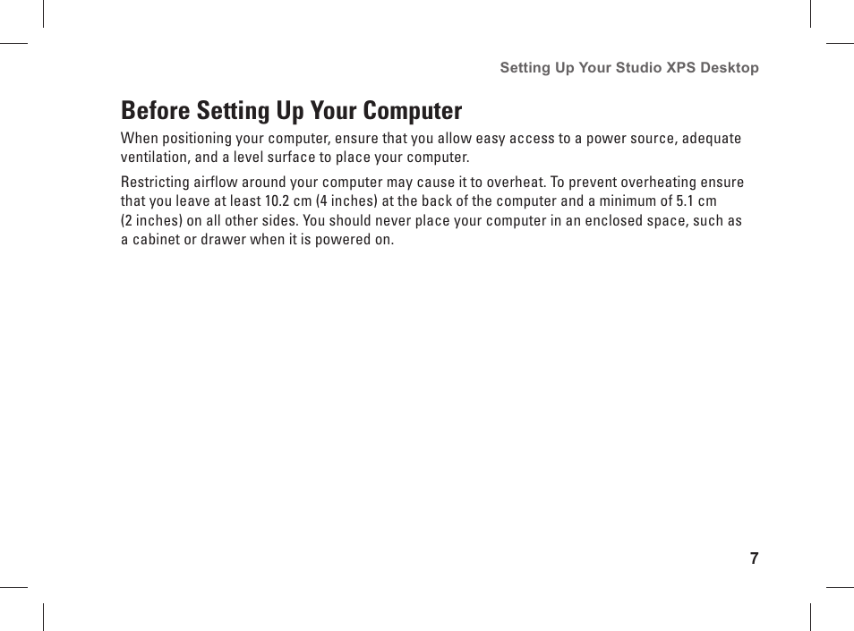 Before setting up your computer | Dell Studio XPS 435 MT (Late 2008) User Manual | Page 9 / 70