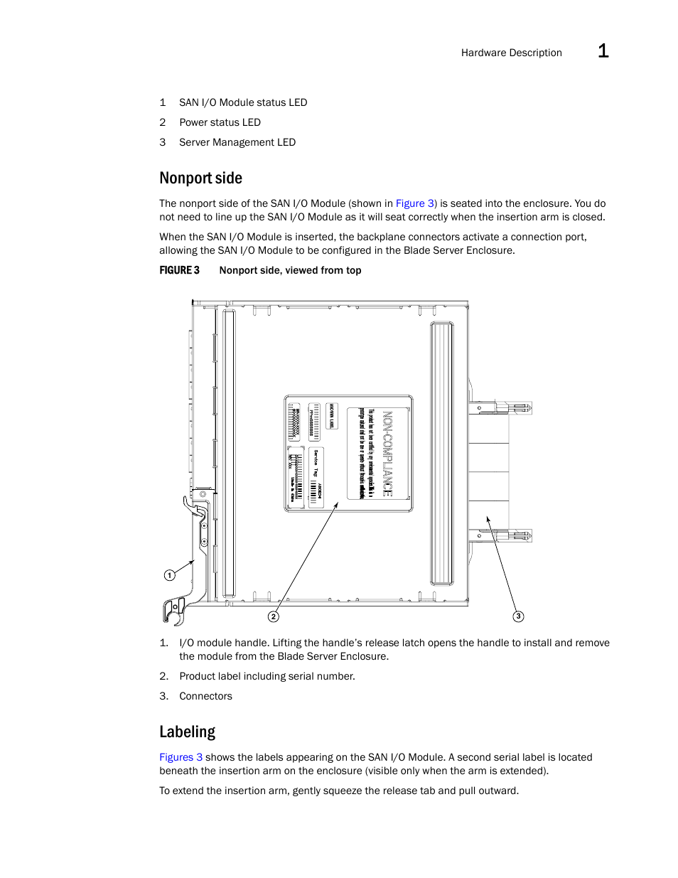 Nonport side, Labeling, Nonport side labeling | Dell POWEREDGE M1000E User Manual | Page 15 / 48