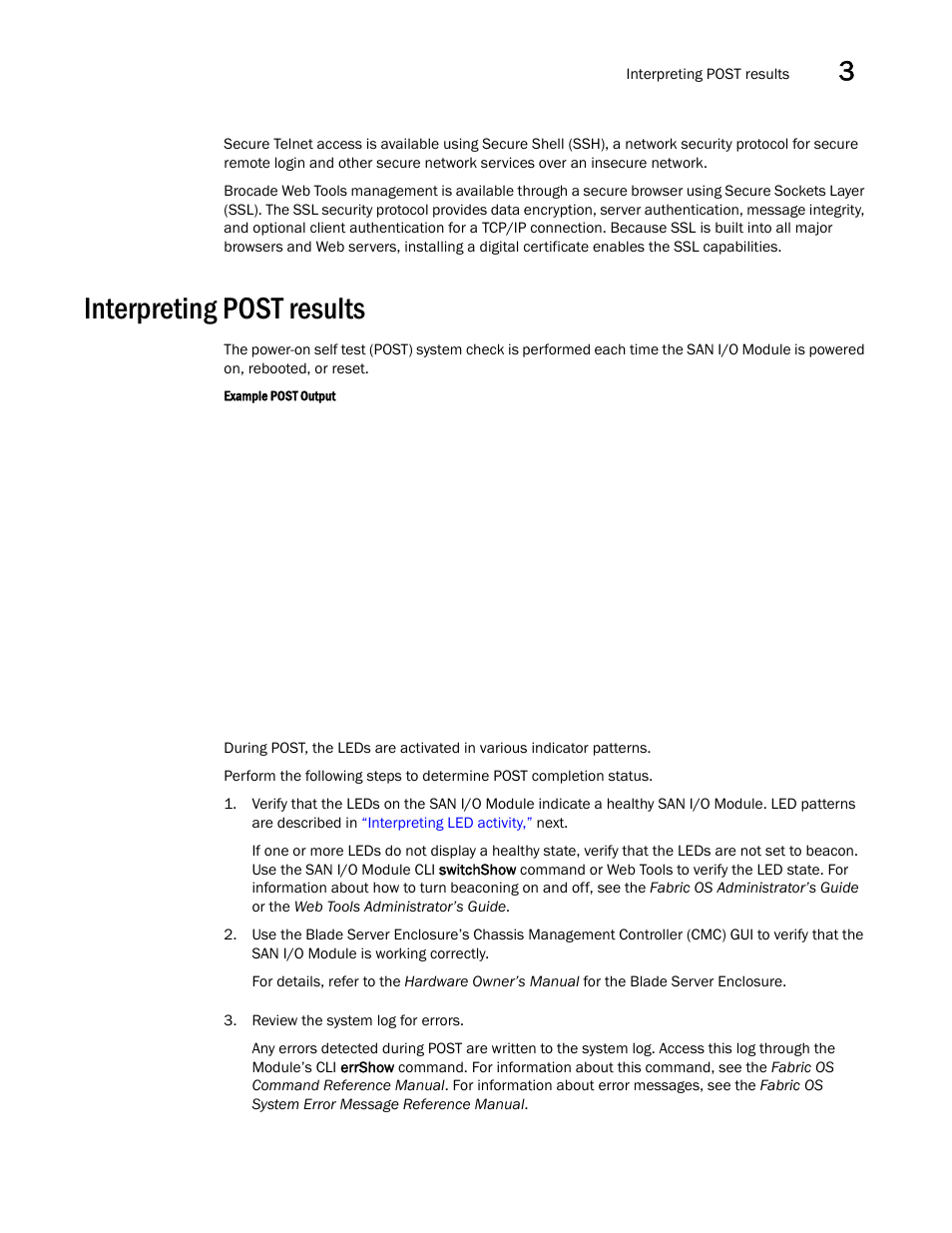 Interpreting post results | Dell POWEREDGE M1000E User Manual | Page 31 / 48