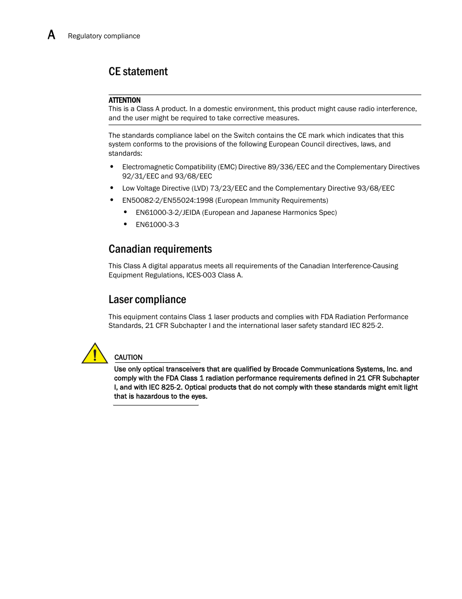 Ce statement, Canadian requirements, Laser compliance | Dell POWEREDGE M1000E User Manual | Page 40 / 48