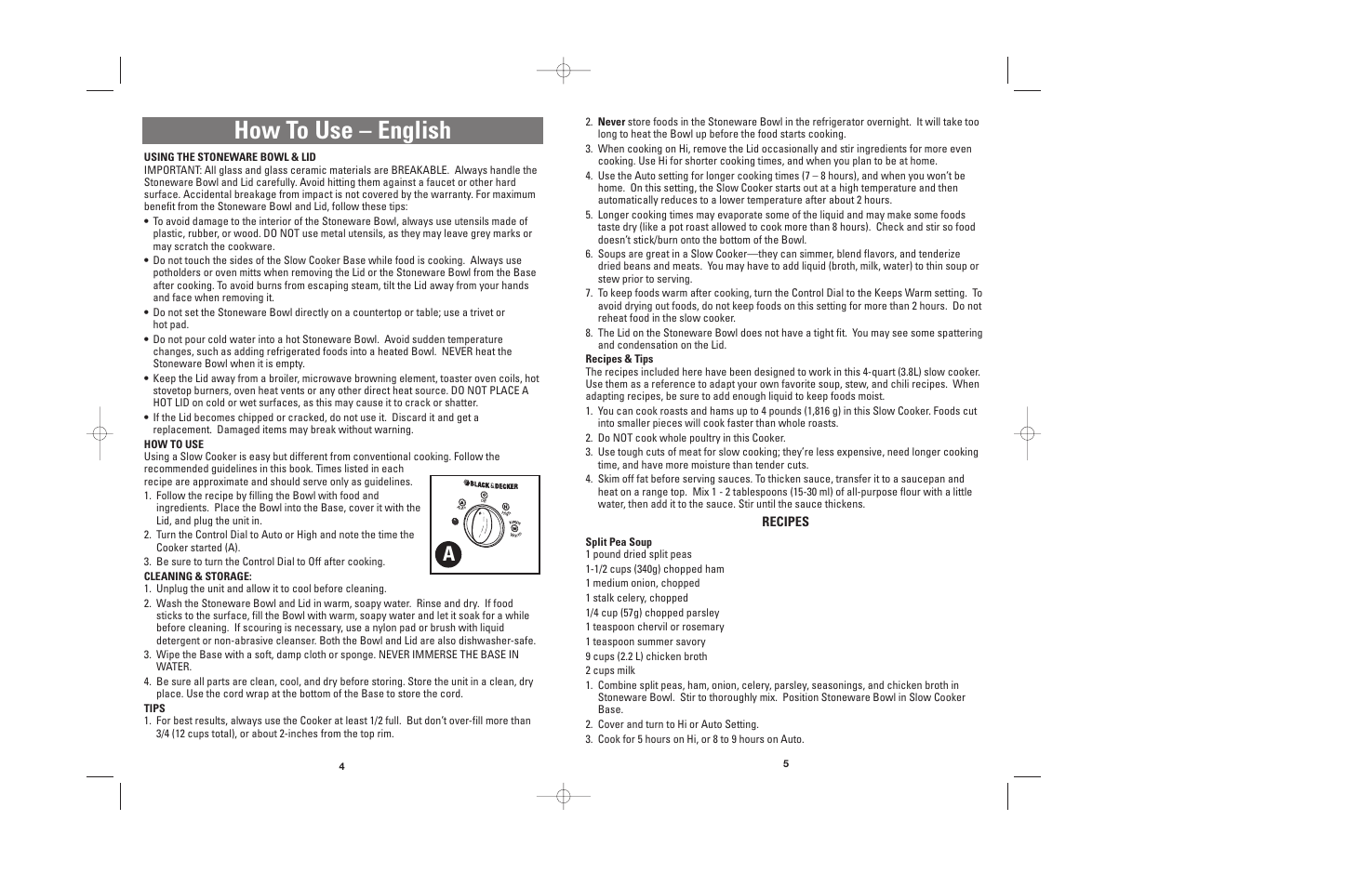 How to use – english | Black & Decker SL100 User Manual | Page 3 / 13