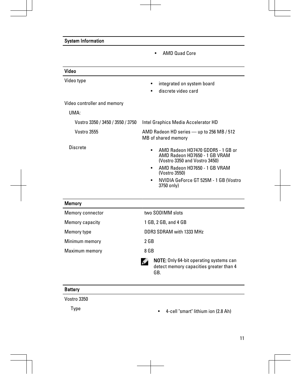 Dell Vostro 3350 (Early 2011) User Manual | Page 11 / 16