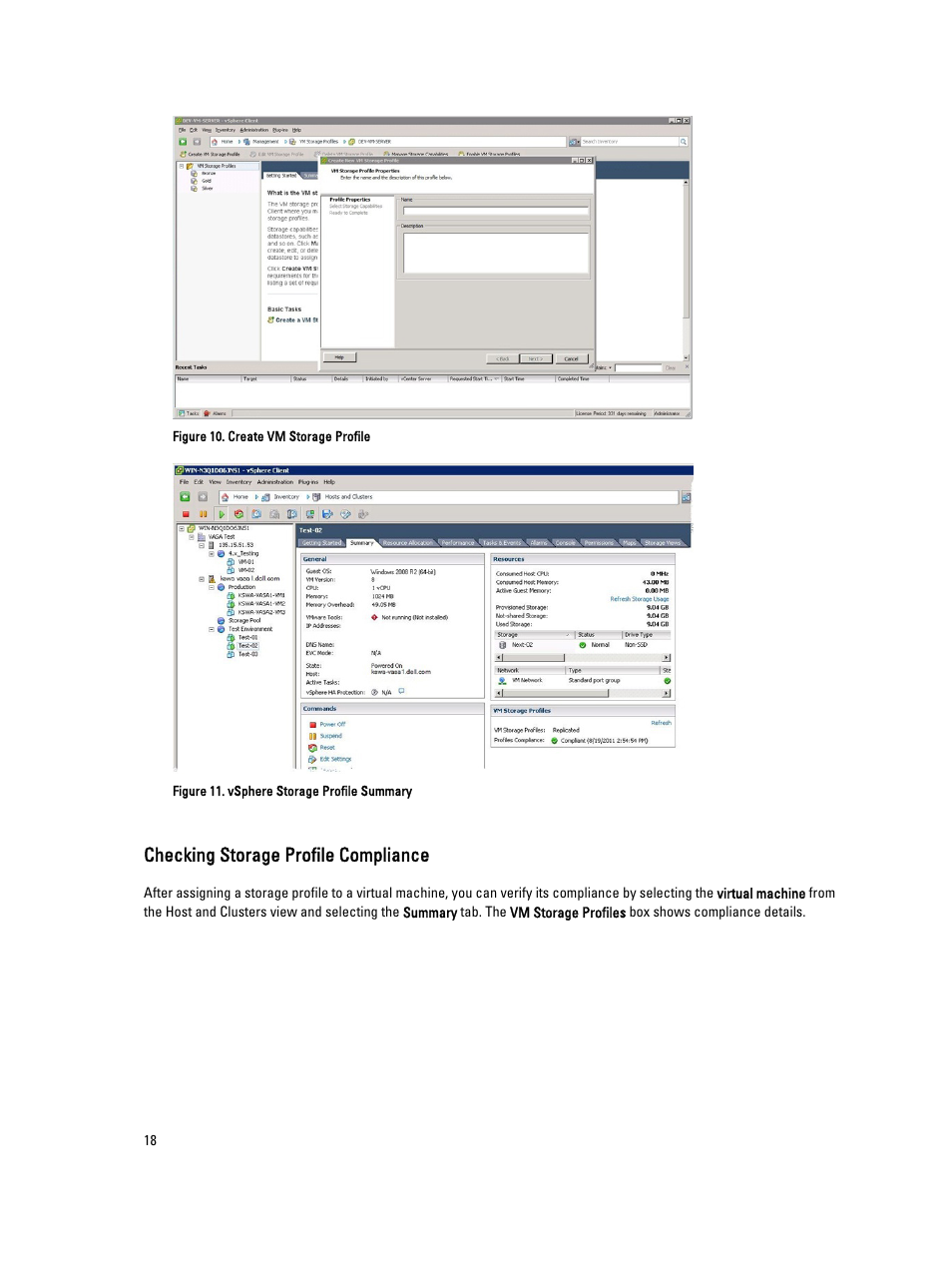 Checking storage profile compliance | Dell PowerVault MD3860i User Manual | Page 18 / 21