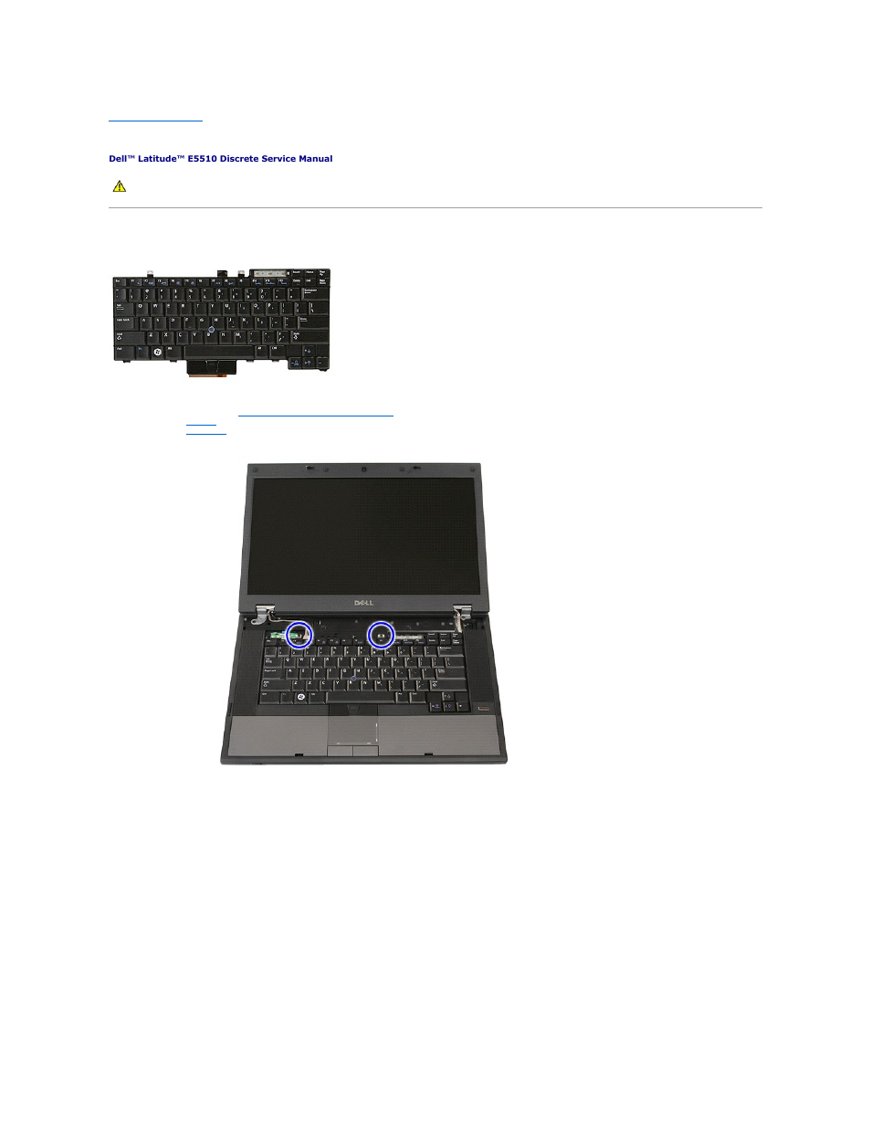 Keyboard, Removing the keyboard | Dell Latitude E5510 (Mid 2010) User Manual | Page 33 / 76