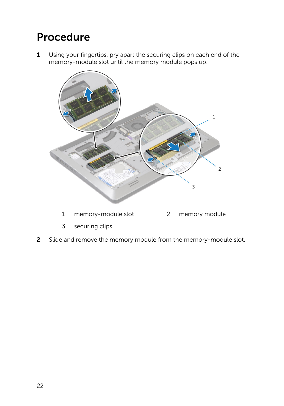 Procedure | Dell Inspiron 15 (5548, Early 2015) User Manual | Page 22 / 77