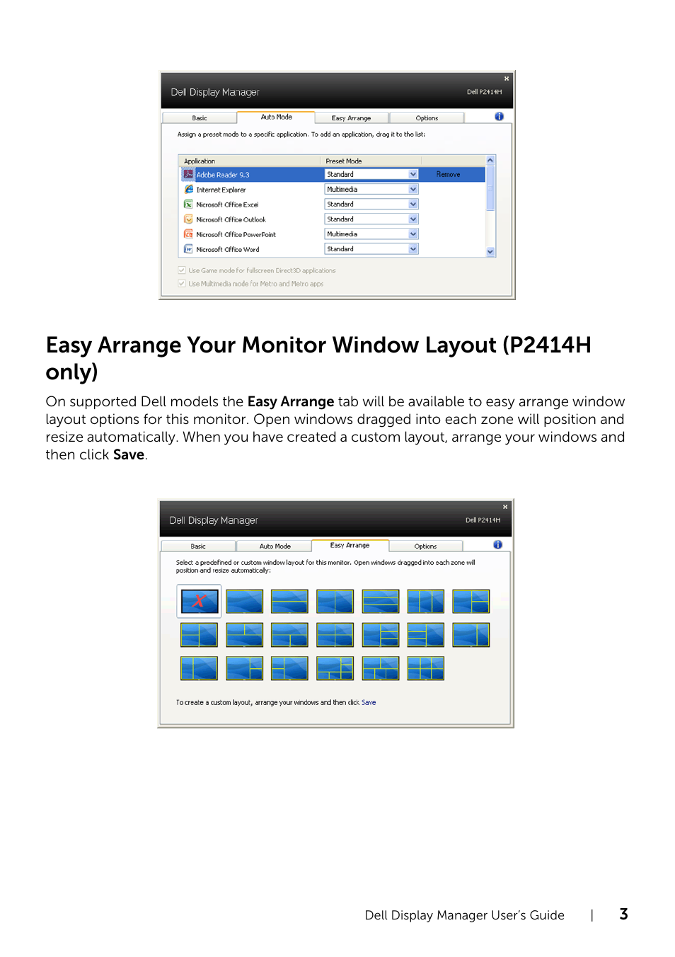 Dell P2414H Monitor User Manual | Page 3 / 4
