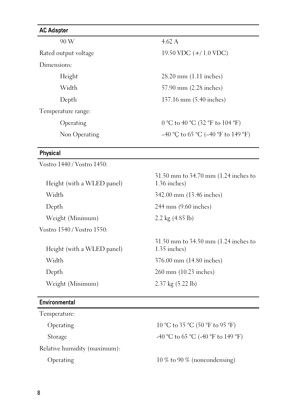 Dell Vostro 1440 (Mid 2011) User Manual | Page 8 / 9
