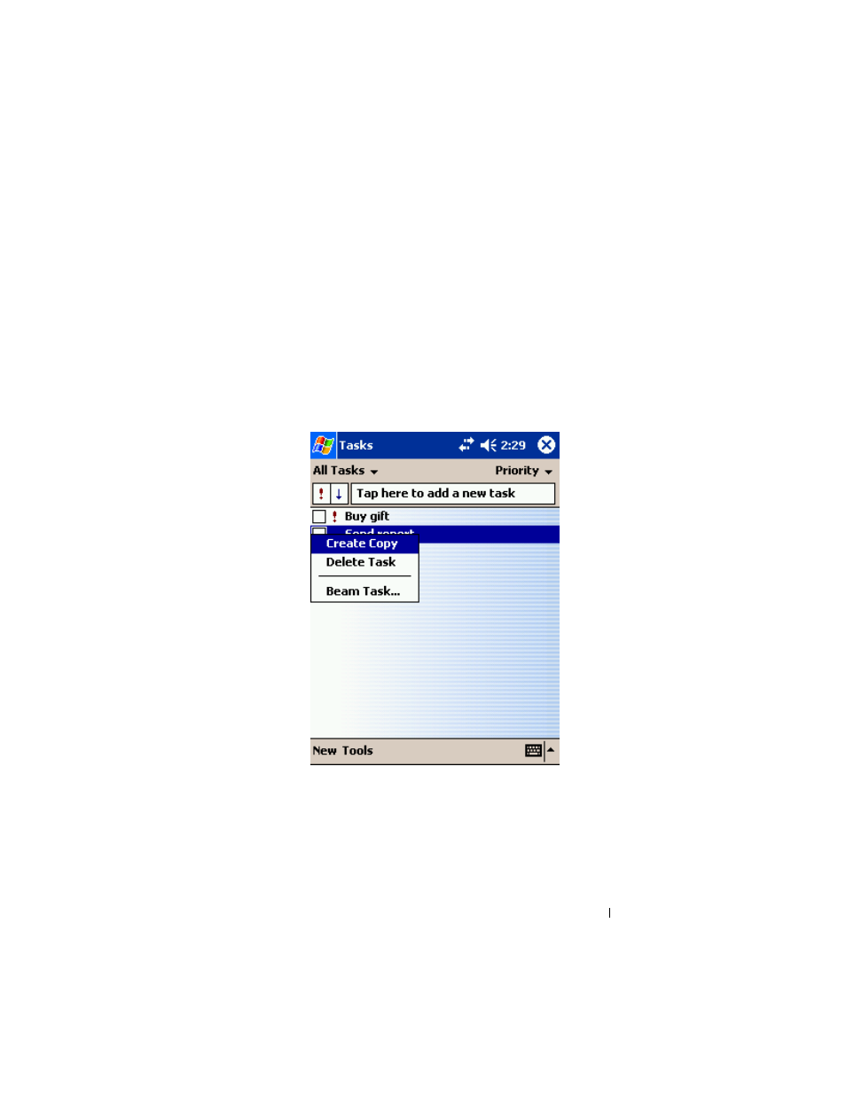 Pop-up menus | Dell Axim X5 User Manual | Page 35 / 170