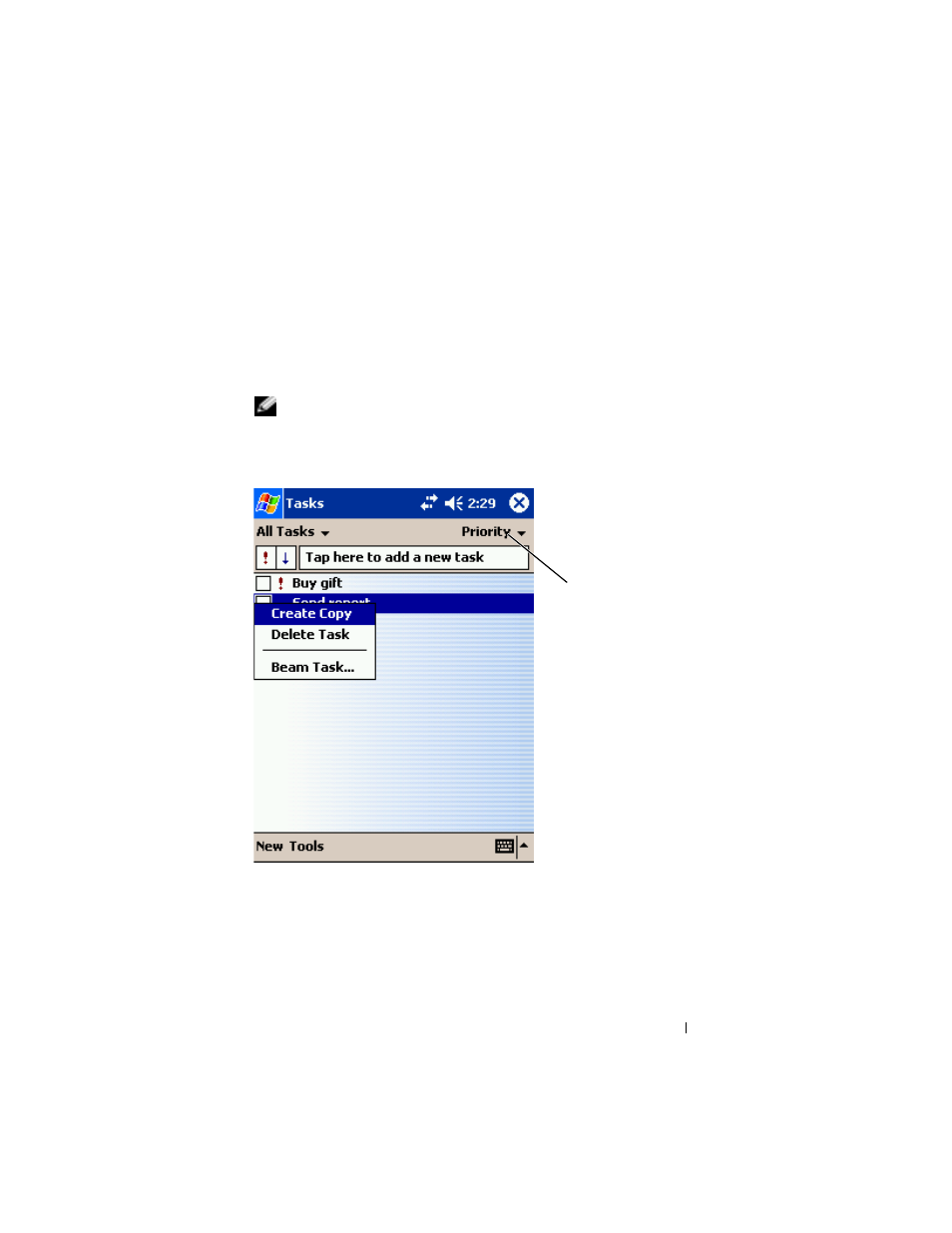 Tasks, Using the summary screen | Dell Axim X5 User Manual | Page 67 / 170