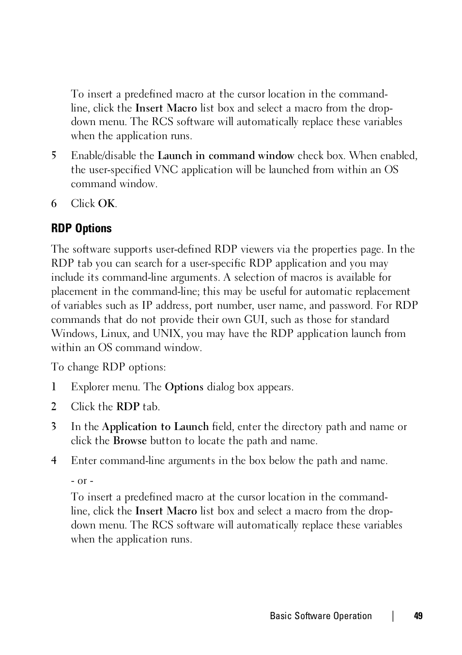 Rdp options | Dell KVM 4161DS User Manual | Page 49 / 112