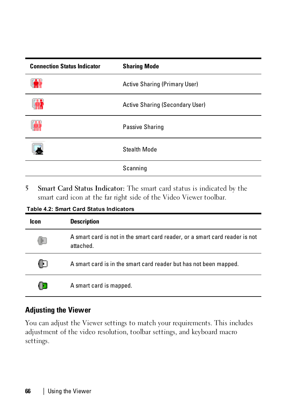 Adjusting the viewer | Dell KVM 4161DS User Manual | Page 66 / 112