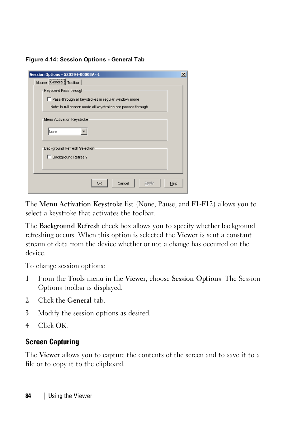 Screen capturing | Dell KVM 4161DS User Manual | Page 84 / 112