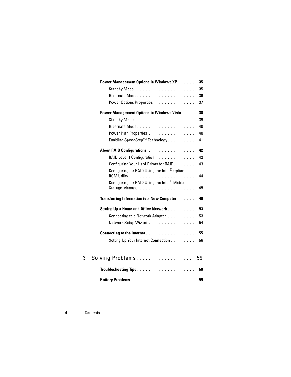 3solving problems | Dell Vostro 400 (Mid 2007) User Manual | Page 4 / 214