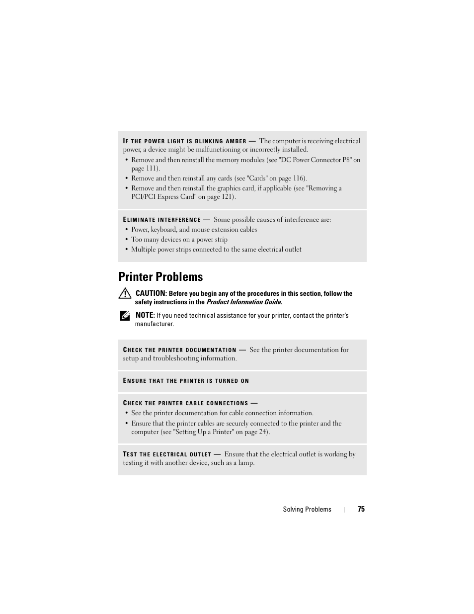 Printer problems | Dell Vostro 400 (Mid 2007) User Manual | Page 75 / 214