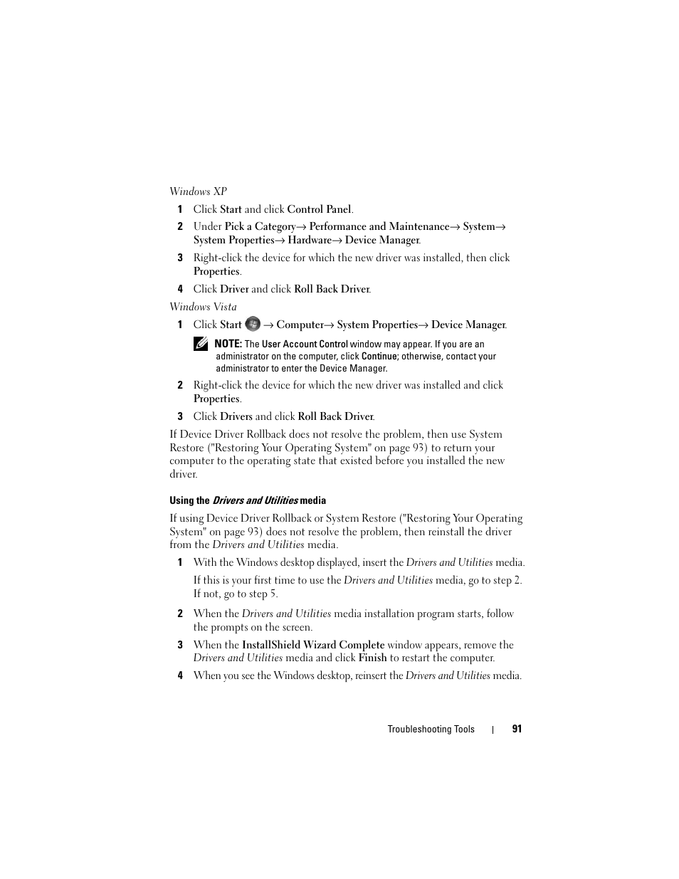 Dell Vostro 400 (Mid 2007) User Manual | Page 91 / 214