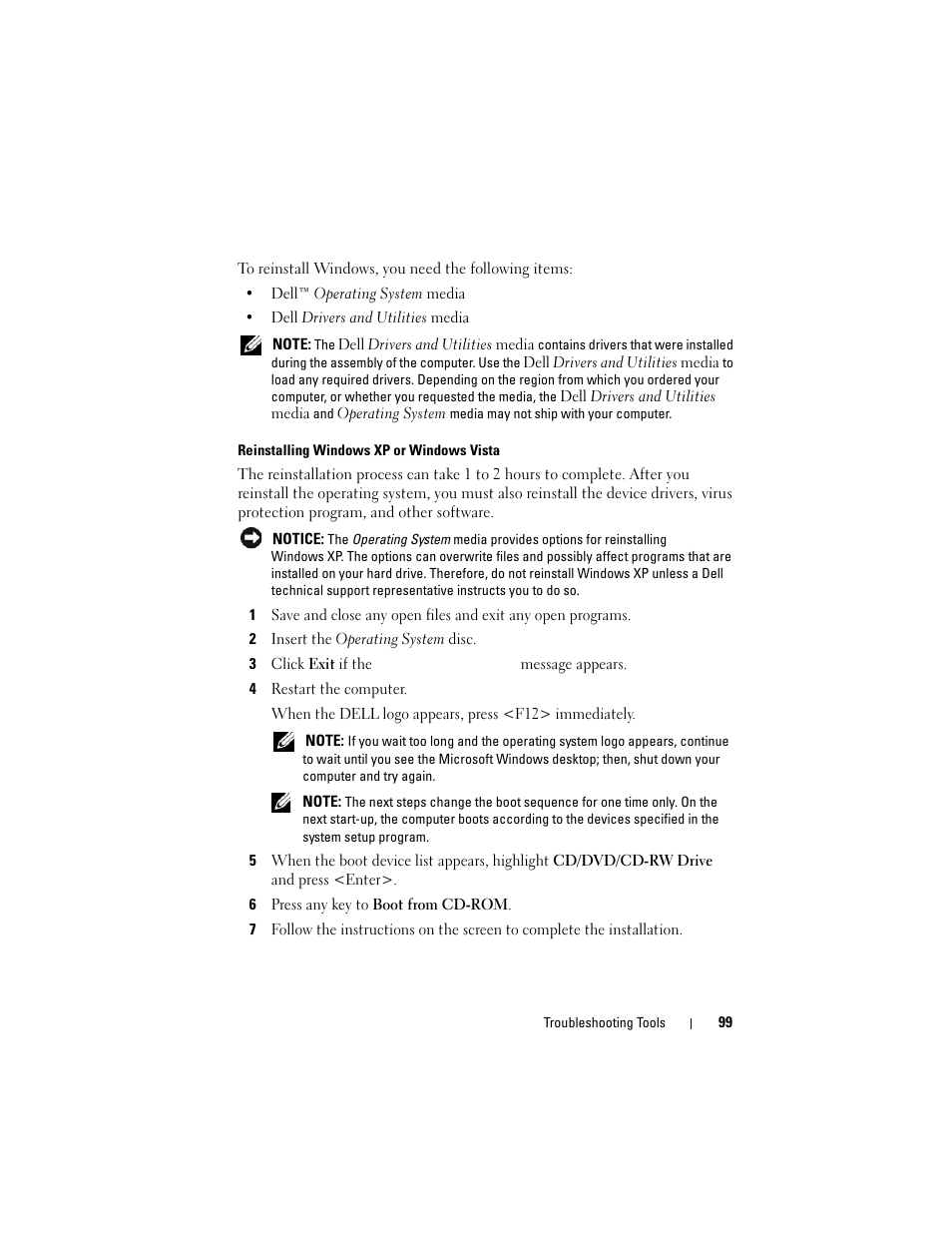 Dell Vostro 400 (Mid 2007) User Manual | Page 99 / 214