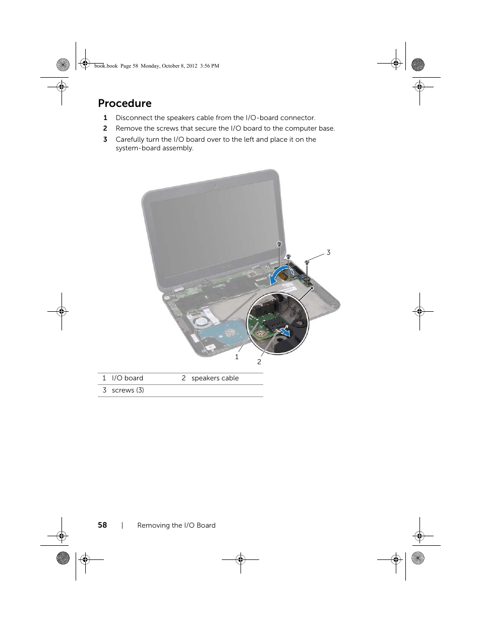 Procedure | Dell Inspiron 13z (5323, Mid 2012) User Manual | Page 58 / 106