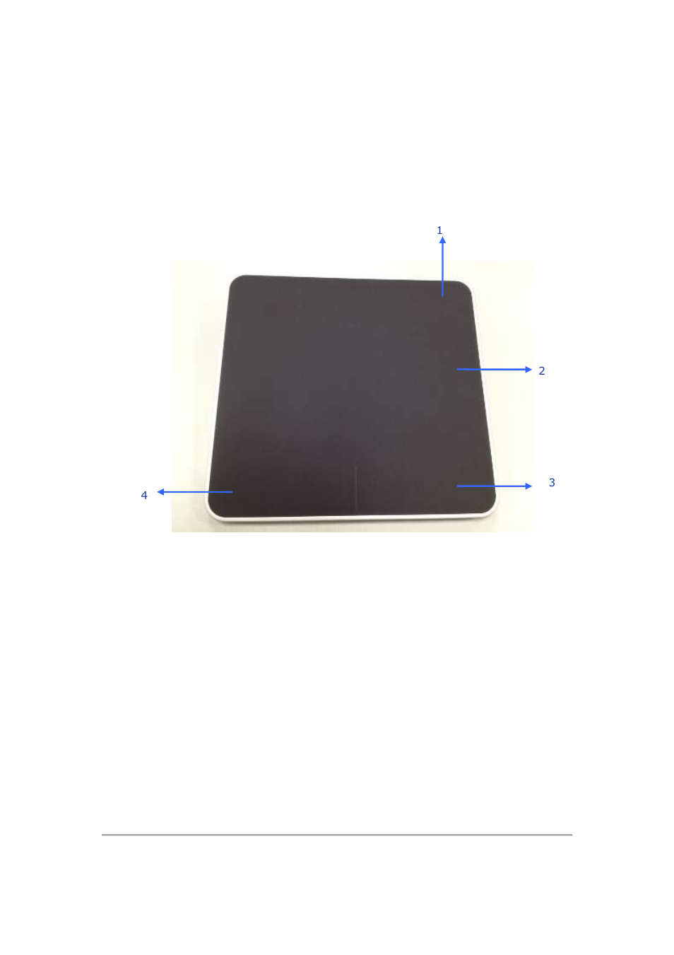 Features: dell tp713 wireless touchpad, Front view | Dell TP713 Wireless Touchpad User Manual | Page 6 / 23
