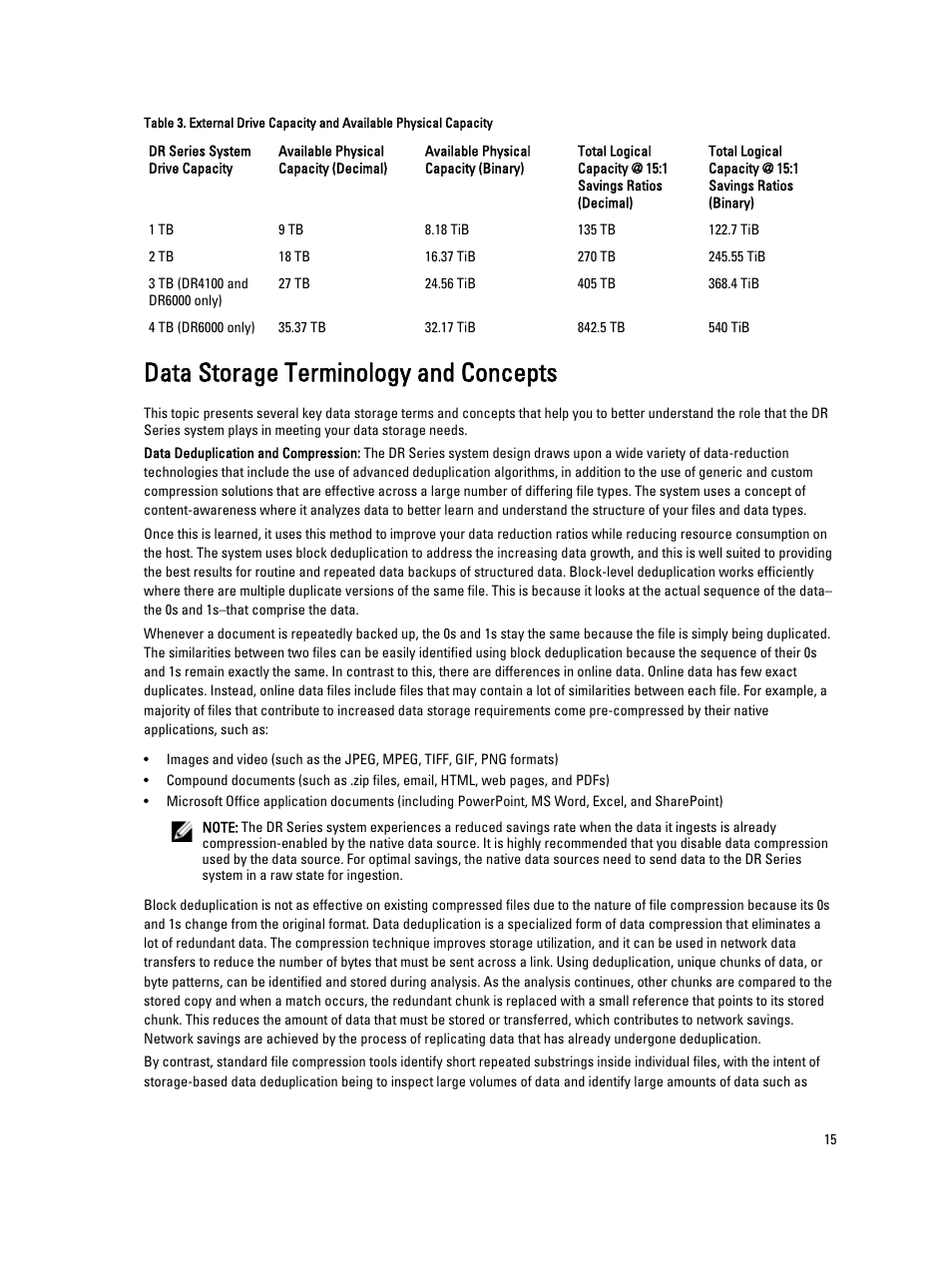 Data storage terminology and concepts | Dell PowerVault DR6000 User Manual | Page 15 / 191