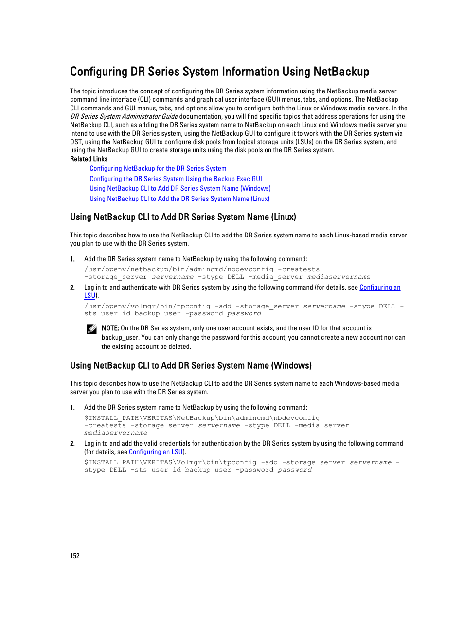 Dell PowerVault DR6000 User Manual | Page 152 / 191
