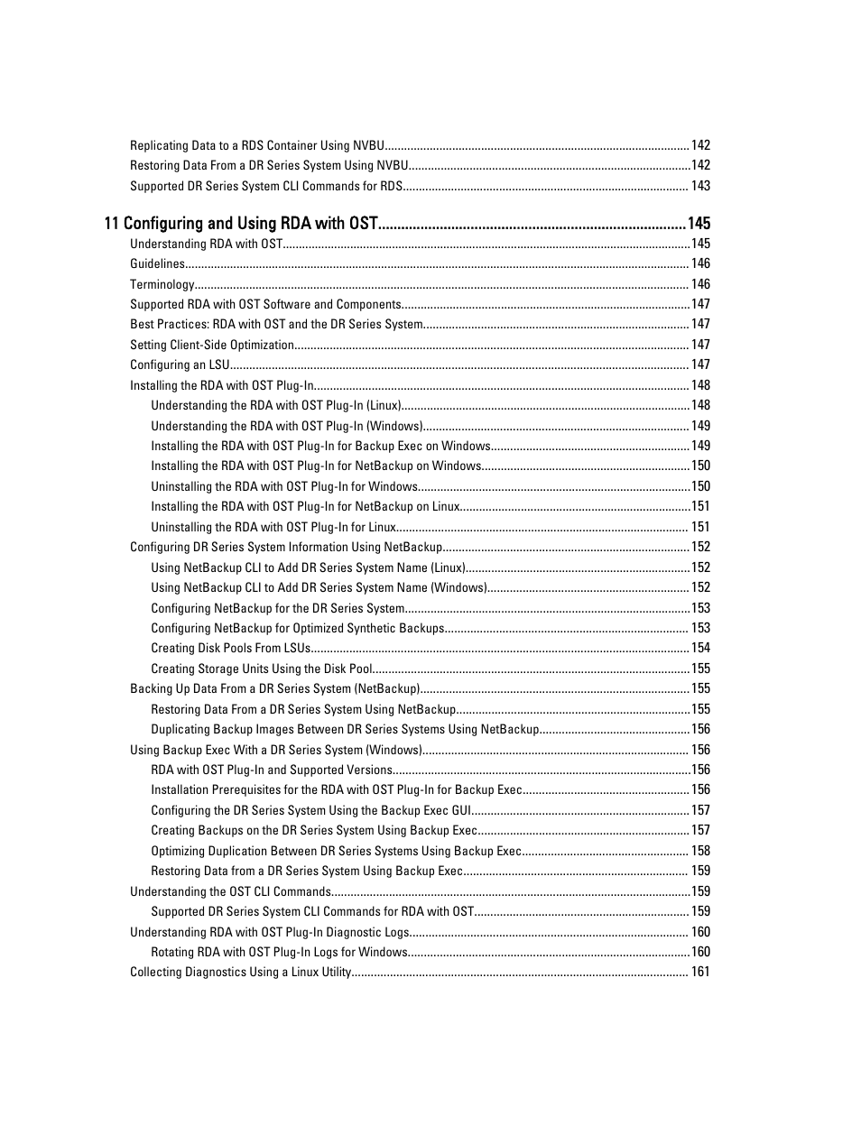 11 configuring and using rda with ost | Dell PowerVault DR6000 User Manual | Page 8 / 191