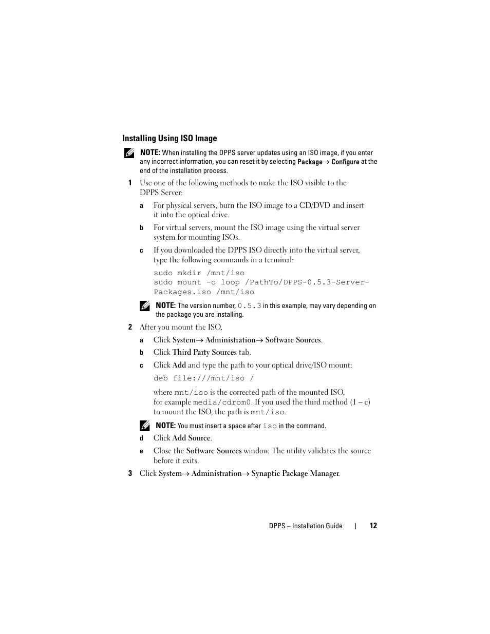 Installing using iso image, Installing using iso | Dell Proximity Printing Solution User Manual | Page 12 / 40