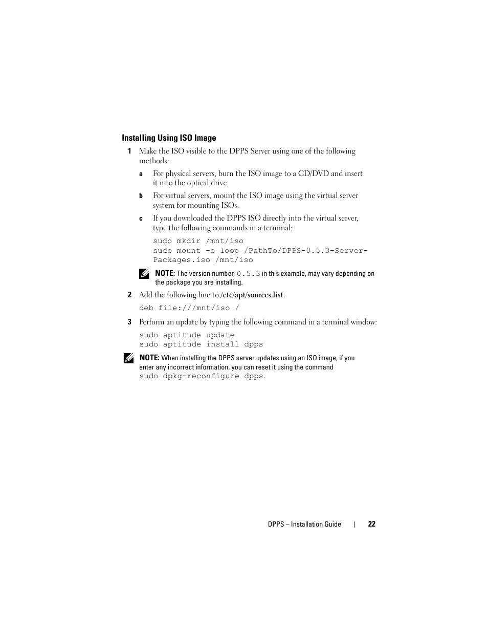 Installing using iso image, Installing using iso | Dell Proximity Printing Solution User Manual | Page 22 / 40