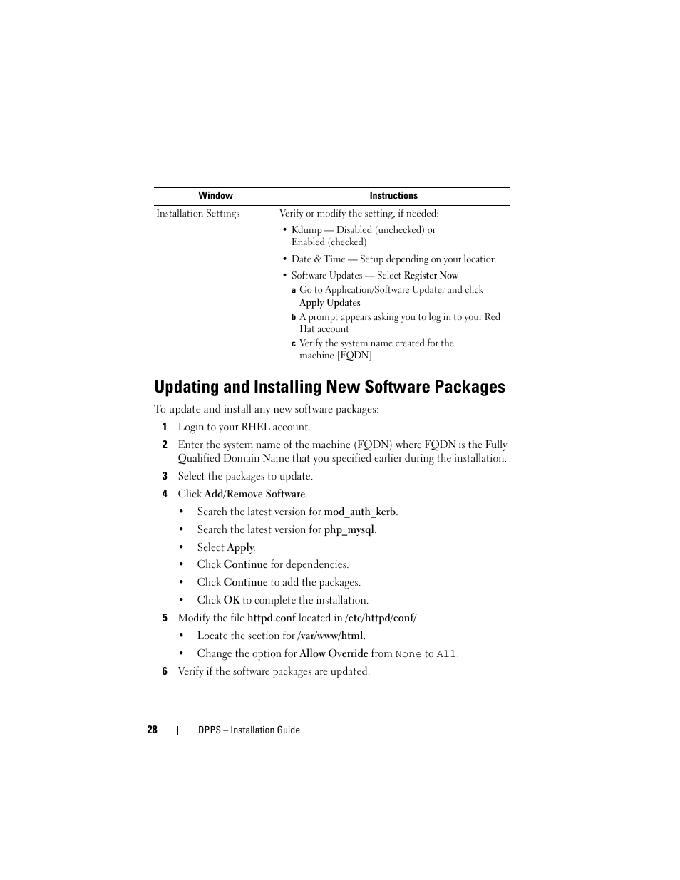 Updating and installing new software packages | Dell Proximity Printing Solution User Manual | Page 28 / 40