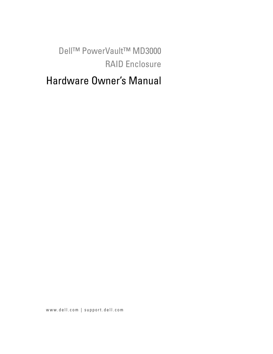 Dell PowerVault MD3000 User Manual | 112 pages
