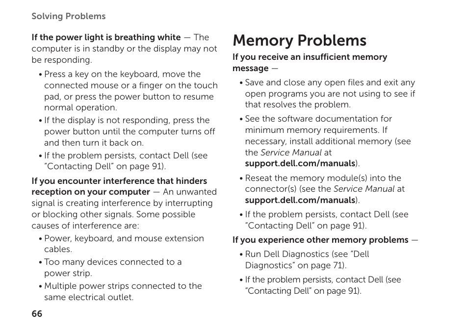 Memory problems | Dell XPS 15 (L502X, Early 2011) User Manual | Page 68 / 112
