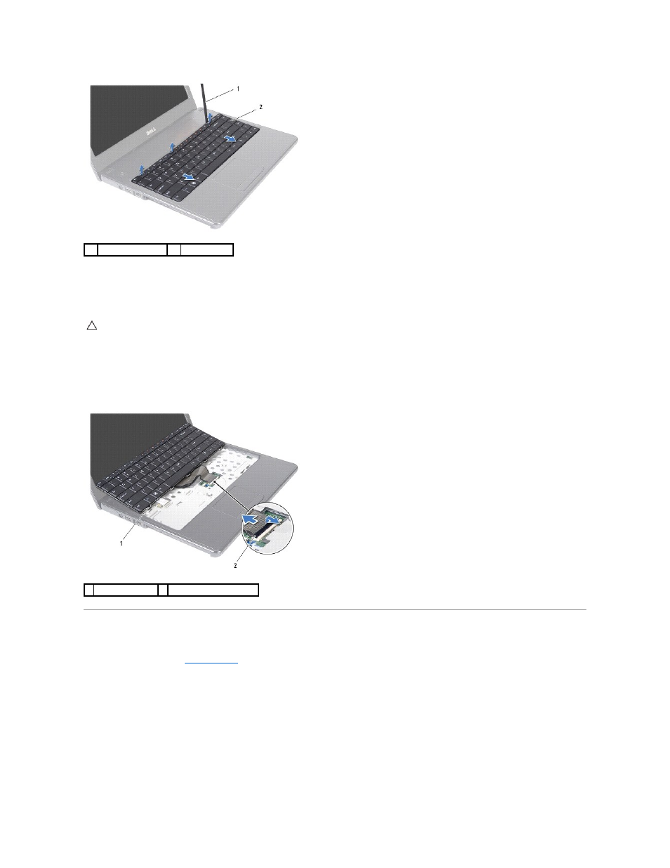 Replacing the keyboard | Dell Inspiron 14 (N4030, Mid 2010) User Manual | Page 27 / 47