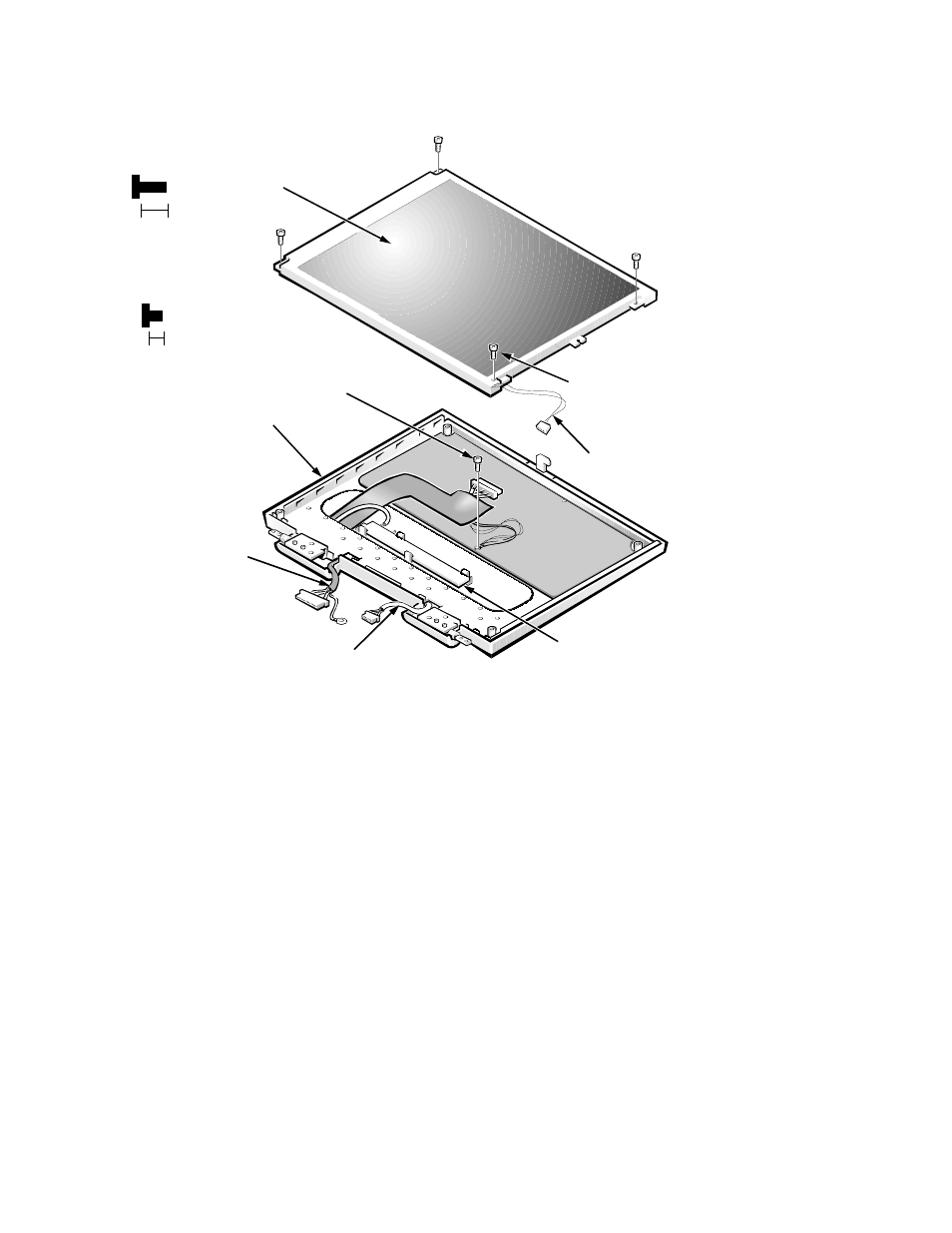 Inch lcd panel, Inch lcd panel -65, Figure 4-46. 13.3-inch lcd panel removal -65 | Dell Inspiron 3200 User Manual | Page 101 / 112