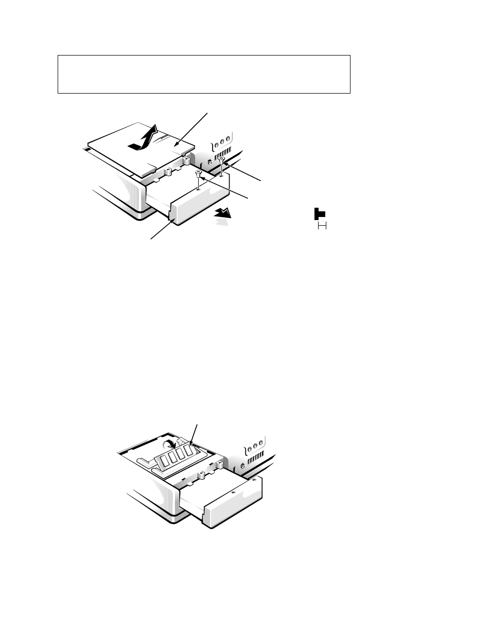 Figure 4-7, Hard-disk drive removal -7, Figure 4-8 | Removing a memory module -7, Figure 4-7. hard-disk drive removal | Dell Inspiron 3200 User Manual | Page 43 / 112