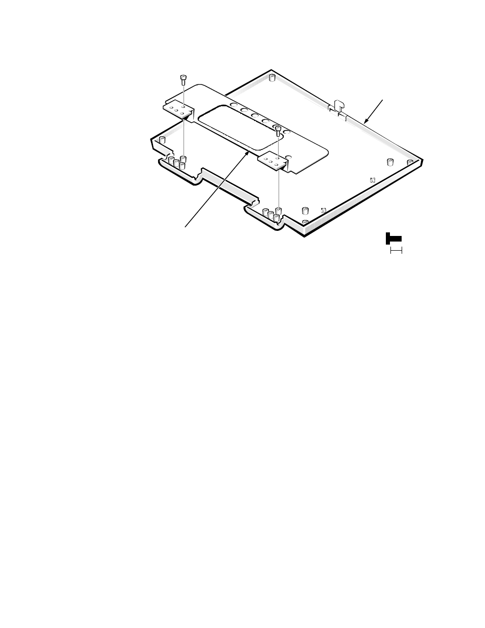 Inch lcd bracket, Inch lcd bracket -62, Figure 4-44. 12.1-inch lcd bracket removal -62 | Dell Inspiron 3200 User Manual | Page 98 / 112