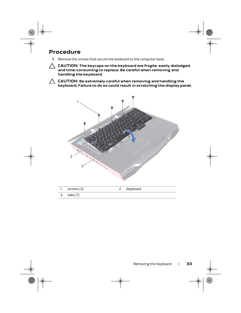 Procedure | Dell Alienware M18x R2 (Early 2012) User Manual | Page 31 / 103