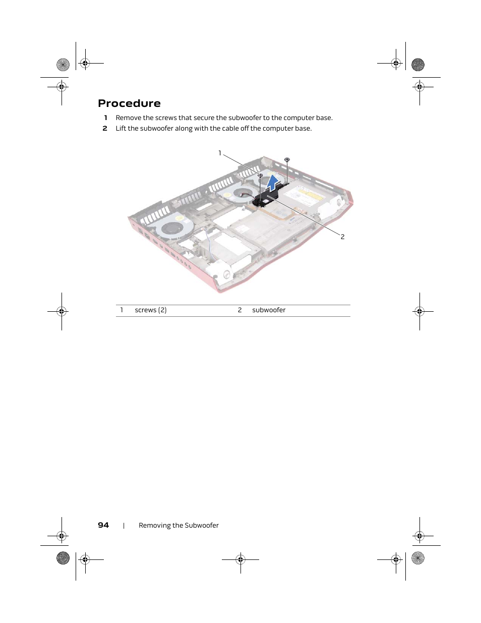 Procedure | Dell Alienware M18x R2 (Early 2012) User Manual | Page 92 / 103