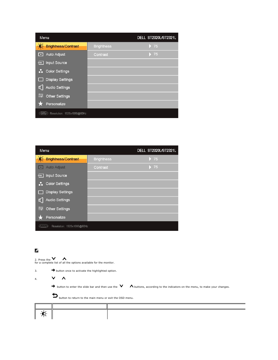 Dell ST2320L Monitor User Manual | Page 15 / 33