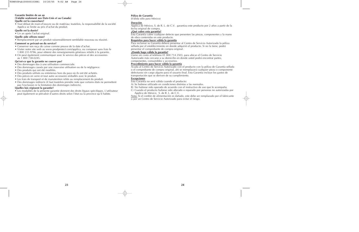 Black & Decker TCMKT850C User Manual | Page 13 / 15