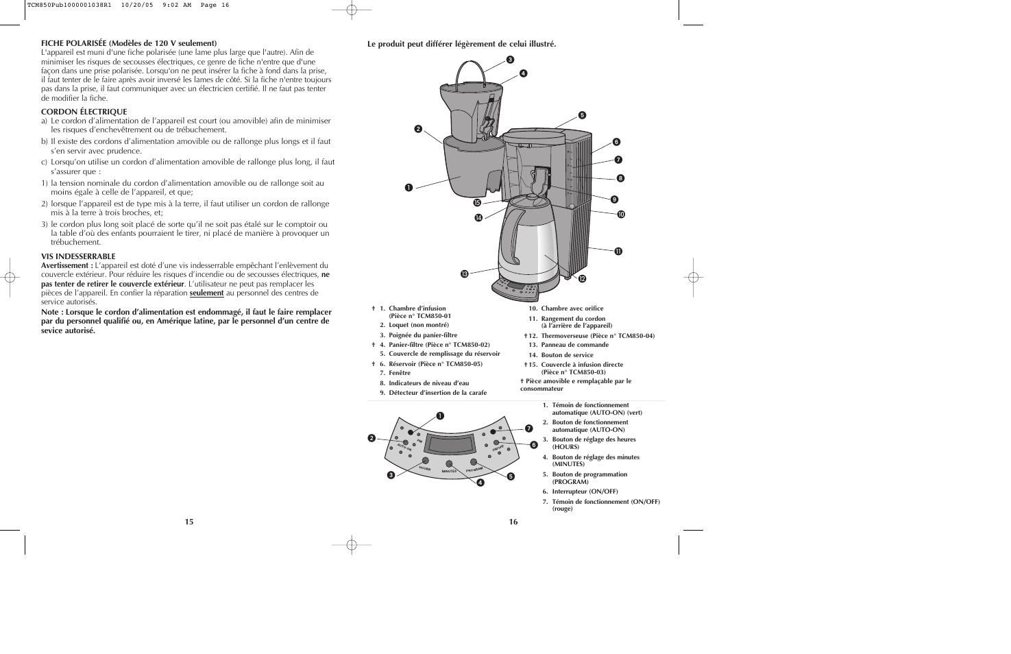 Black & Decker TCMKT850C User Manual | Page 9 / 15